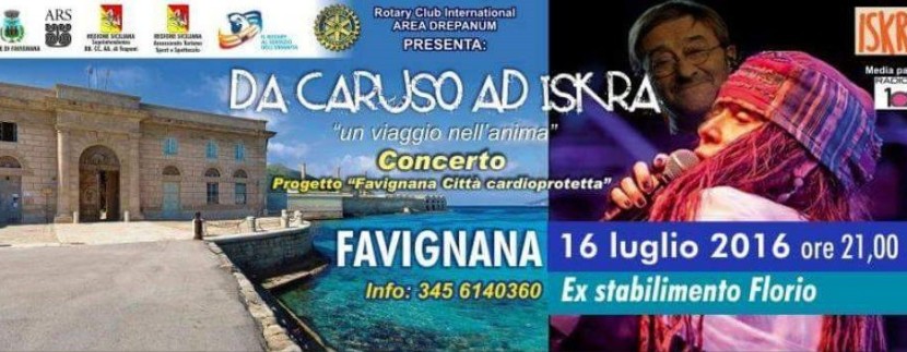 A Favignana “Da Caruso a Iskra”: concerto di beneficenza del Rotary Club *16 Luglio 2016